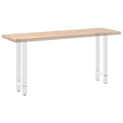 konsolipöydän jalat 2 kpl valkoinen 38x(72-73) cm teräs