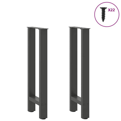 konsolipöydän jalat 2 kpl antrasiitti 38x(72-73) cm teräs