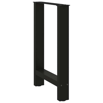 ruokapöydän jalat 2 kpl musta 50x(72-73) cm teräs