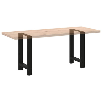 ruokapöydän jalat 2 kpl musta 50x(72-73) cm teräs