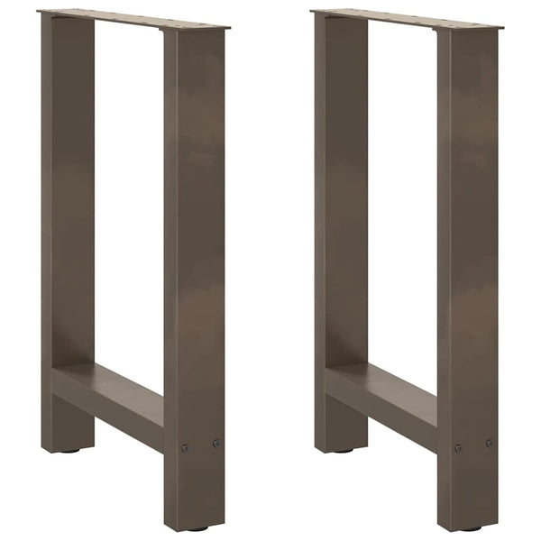 Ruokapöydän jalat, luonnonvärinen teräs, 2 kpl, 50 x (72-73) cm, teräs