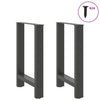 Ruokapöydän jalat, luonnonvärinen teräs, 2 kpl, 50 x (72-73) cm, teräs
