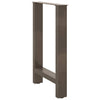 Ruokapöydän jalat, luonnonvärinen teräs, 2 kpl, 50 x (72-73) cm, teräs