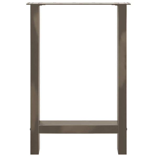 Ruokapöydän jalat, luonnonvärinen teräs, 2 kpl, 50 x (72-73) cm, teräs