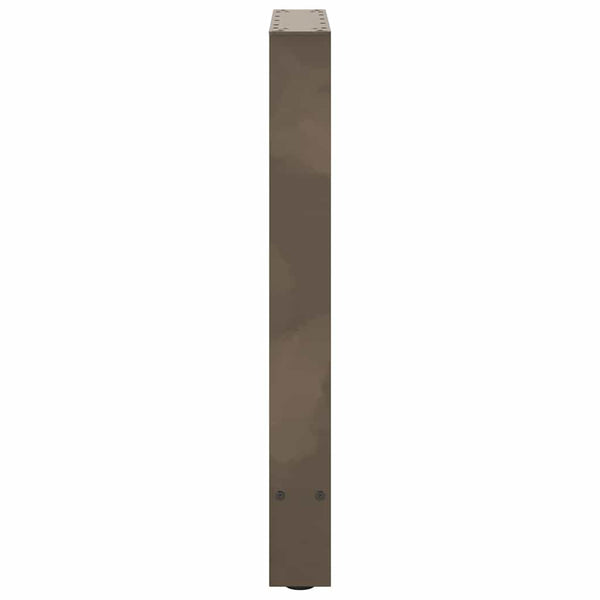 Ruokapöydän jalat, luonnonvärinen teräs, 2 kpl, 50 x (72-73) cm, teräs