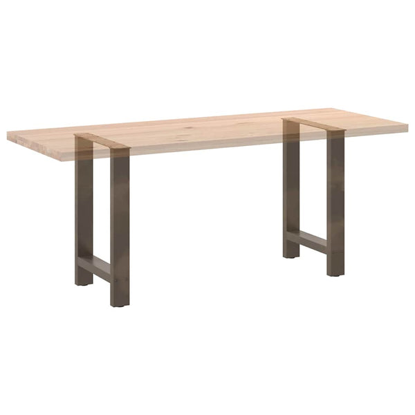 Ruokapöydän jalat, luonnonvärinen teräs, 2 kpl, 50 x (72-73) cm, teräs