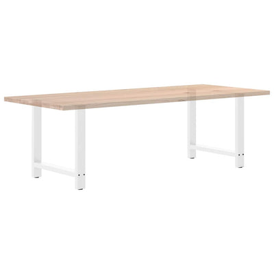 ruokapöydän jalat 2 kpl valkoiset 70x(72-73) cm teräs