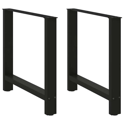 ruokapöydän jalat 2 kpl musta 80x(72-73) cm teräs