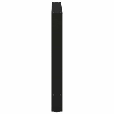 ruokapöydän jalat 2 kpl musta 80x(72-73) cm teräs