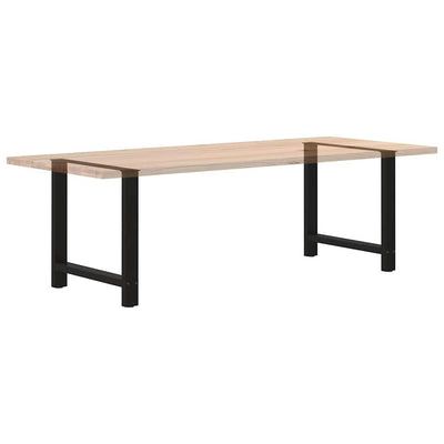 ruokapöydän jalat 2 kpl musta 80x(72-73) cm teräs