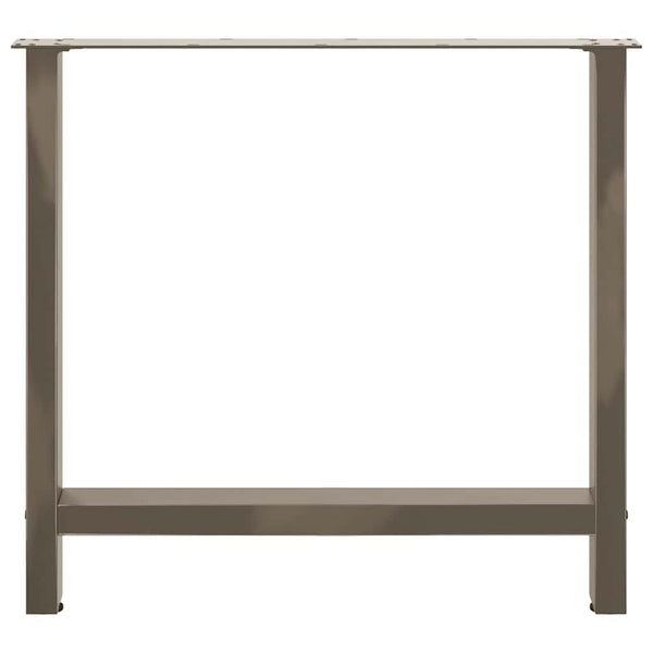 Ruokapöydän jalat, luonnonvärinen teräs, 2 kpl, 80 x (72-73) cm, teräs