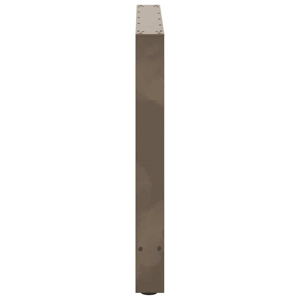 Ruokapöydän jalat, luonnonvärinen teräs, 2 kpl, 80 x (72-73) cm, teräs