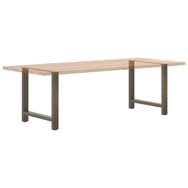 Ruokapöydän jalat, luonnonvärinen teräs, 2 kpl, 80 x (72-73) cm, teräs