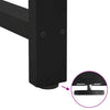 Ruokapöydän jalat mustat 2 kpl 90x(72-73) cm teräs