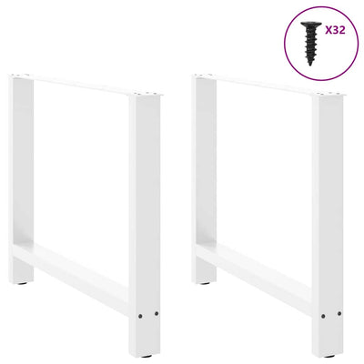 ruokapöydän jalat 2 kpl valkoinen 90x(72-73) cm teräs