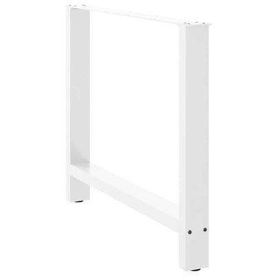 ruokapöydän jalat 2 kpl valkoinen 90x(72-73) cm teräs