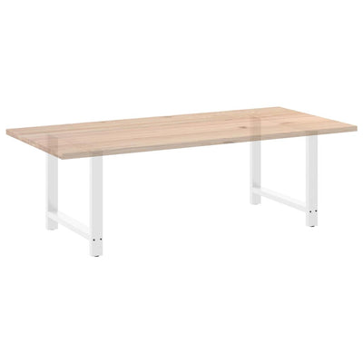 ruokapöydän jalat 2 kpl valkoinen 90x(72-73) cm teräs