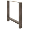 Ruokapöydän jalat, luonnonvärinen teräs, 2 kpl, 90 x (72-73) cm, teräs