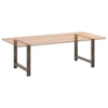 Ruokapöydän jalat, luonnonvärinen teräs, 2 kpl, 90 x (72-73) cm, teräs