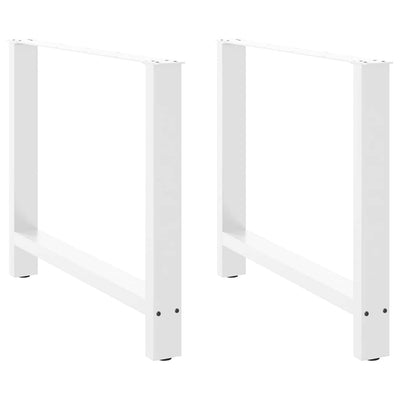 ruokapöydän jalat 2 kpl valkoinen 100x(72-73) cm teräs