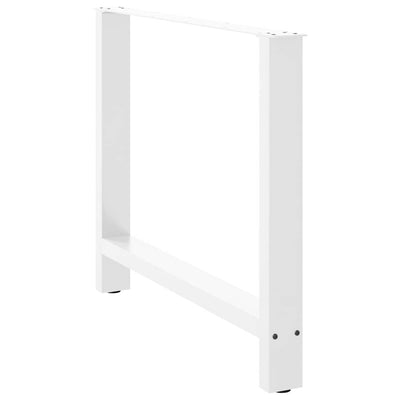 ruokapöydän jalat 2 kpl valkoinen 100x(72-73) cm teräs