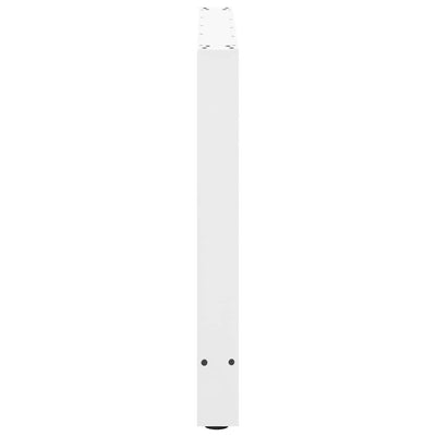 ruokapöydän jalat 2 kpl valkoinen 100x(72-73) cm teräs