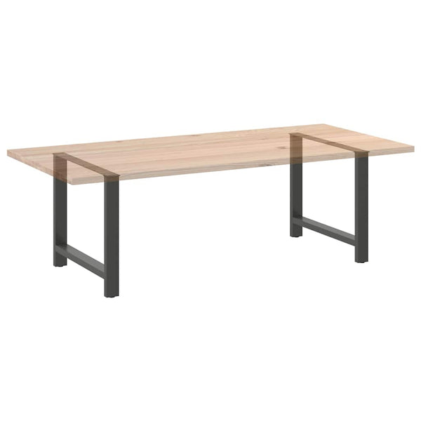 Ruokapöydän jalat antrasiitti 2 kpl 100x(72-73) cm teräs