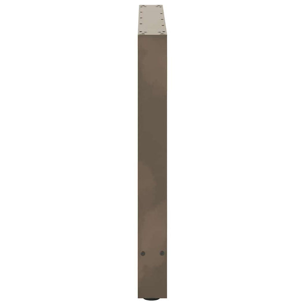 Ruokapöydän jalat, luonnonvärinen teräs, 2 kpl, 100 x (72-73) cm, teräs