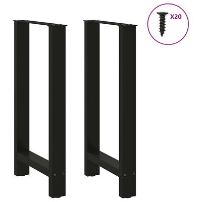 Baaripöydän jalat 2 kpl musta 40x(90-91) cm teräs