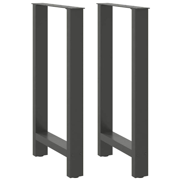 Baaripöydän jalat antrasiitti 2 kpl 40x(90-91) cm teräs
