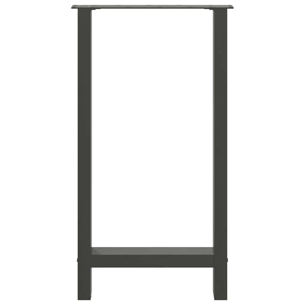 Baaripöydän jalat antrasiitti 2 kpl 40x(90-91) cm teräs