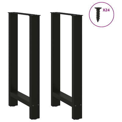 Baaripöydän jalat 2 kpl musta 50x(90-91) cm teräs