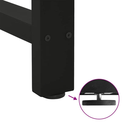 Baaripöydän jalat 2 kpl musta 50x(90-91) cm teräs