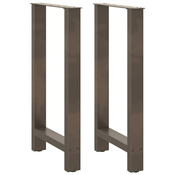 Baaripöydän jalat, luonnonvärinen teräs, 2 kpl, 50 x (90-91) cm, teräs