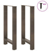 Baaripöydän jalat, luonnonvärinen teräs, 2 kpl, 50 x (90-91) cm, teräs