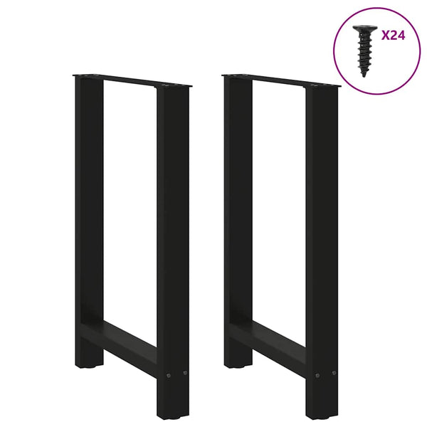 Baaripöydän jalat mustat 2 kpl 60x(90-91) cm teräs