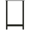 Baaripöydän jalat mustat 2 kpl 60x(90-91) cm teräs