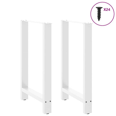 Baaripöydän jalat 2 kpl valkoiset 60x(90-91) cm teräs