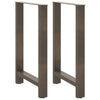 Baaripöydän jalat, luonnonvärinen teräs, 2 kpl, 60 x (90-91) cm, teräs