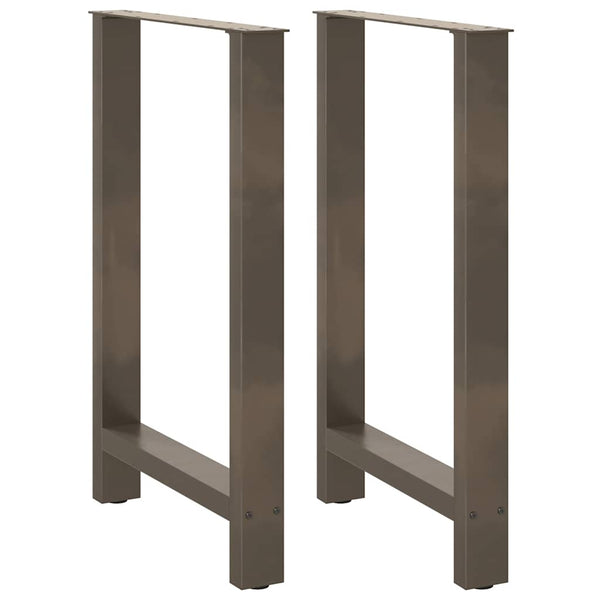 Baaripöydän jalat, luonnonvärinen teräs, 2 kpl, 60 x (90-91) cm, teräs