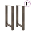 Baaripöydän jalat, luonnonvärinen teräs, 2 kpl, 60 x (90-91) cm, teräs