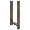 Baaripöydän jalat, luonnonvärinen teräs, 2 kpl, 60 x (90-91) cm, teräs