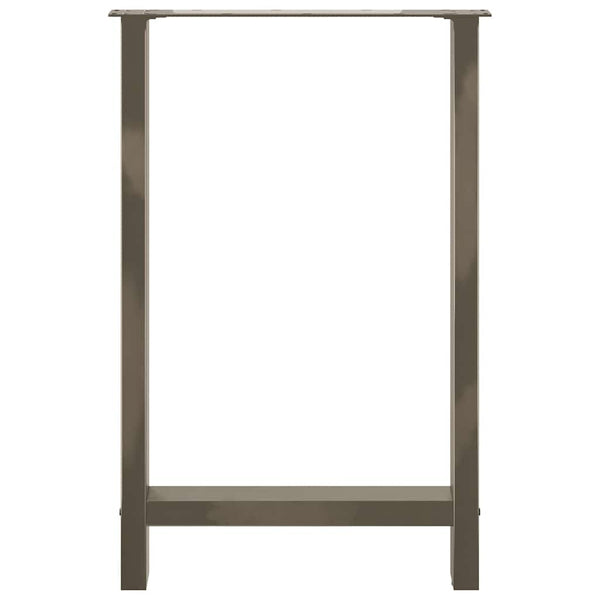 Baaripöydän jalat, luonnonvärinen teräs, 2 kpl, 60 x (90-91) cm, teräs