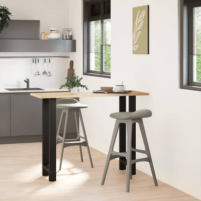 Baaripöydän jalat 2 kpl musta 40x(100-101) cm teräs