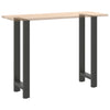 Baaripöydän jalat antrasiitti 2 kpl 40x(100-101) cm teräs