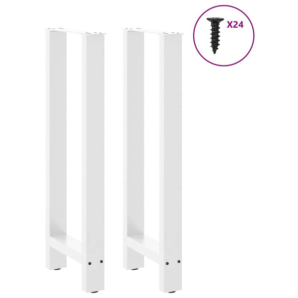 Baaripöydän jalat valkoinen 2 kpl 50x(100-101) cm teräs
