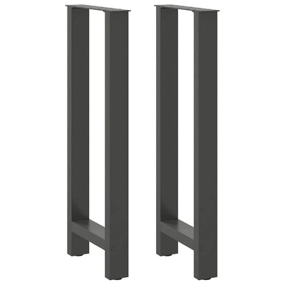 Baaripöydän jalat 2 kpl antrasiitti 50x(100-101) cm teräs