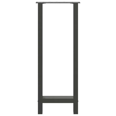 Baaripöydän jalat 2 kpl antrasiitti 50x(100-101) cm teräs