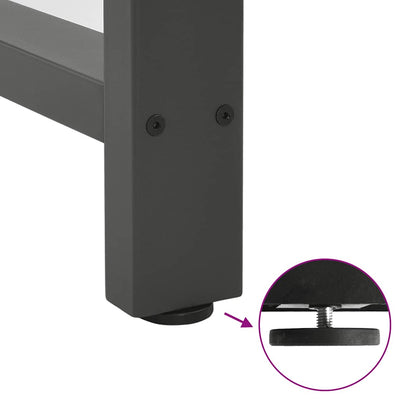 Baaripöydän jalat 2 kpl antrasiitti 50x(100-101) cm teräs