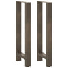 Baaripöydän jalat, luonnonvärinen teräs, 2 kpl, 50 x (100-101) cm, teräs